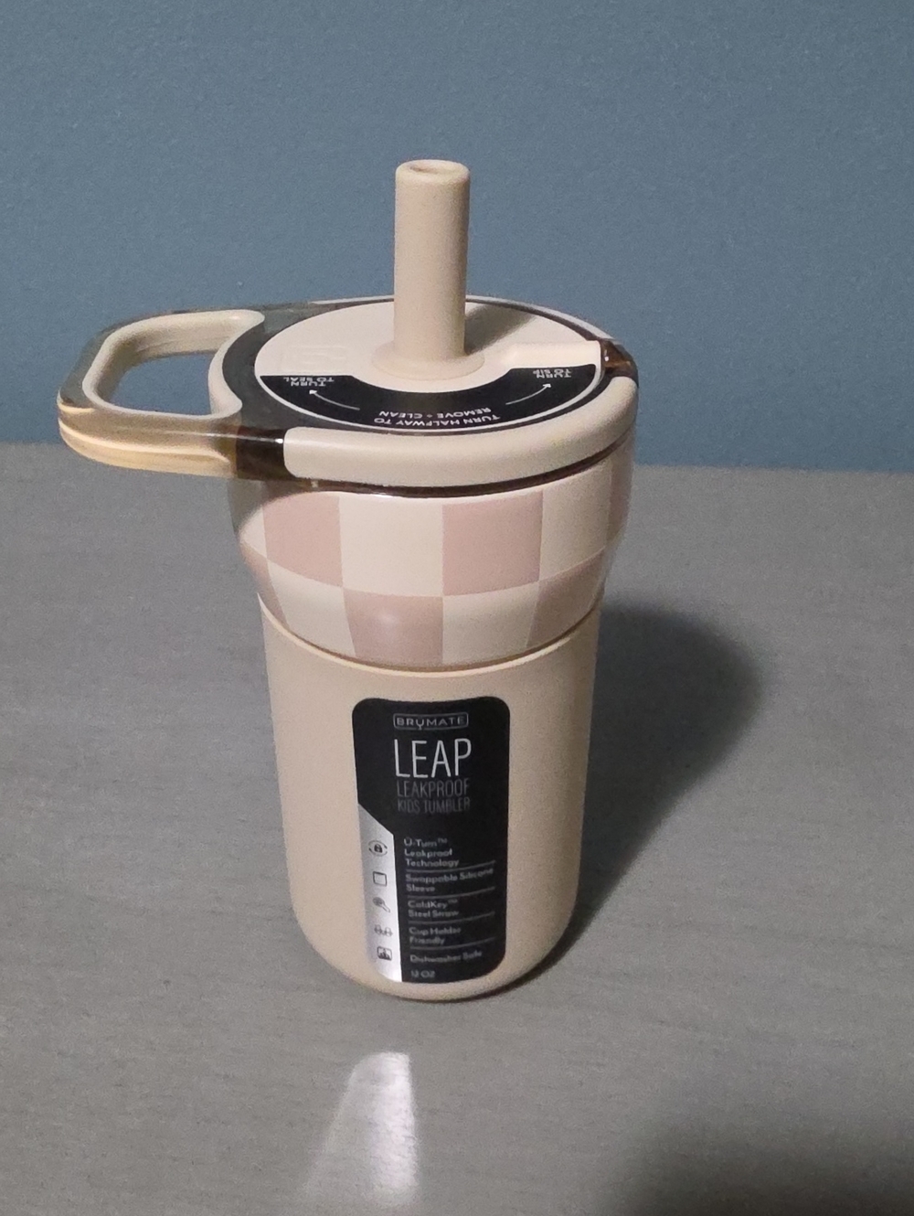 BRUMATE LEAP Kids Tumbler - Beige Check